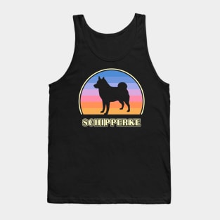 Schipperke Vintage Sunset Dog Tank Top